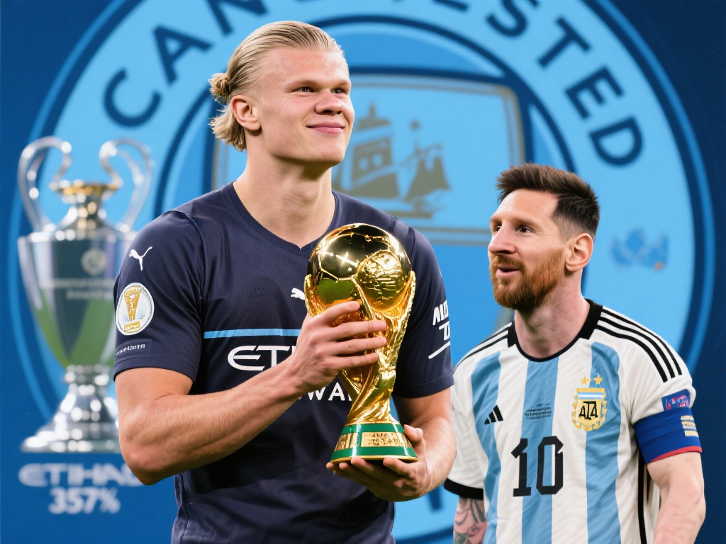 梅西以462分勇夺2023金球奖,领先哈兰德105分独占鳌头 哈兰德以357分位列金球奖第二,他所代表